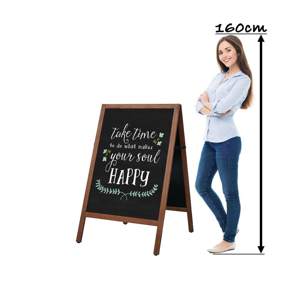 Holz Gehwegkreidetafel 70×110 cm magnetisch & wetterfest | DIN A1