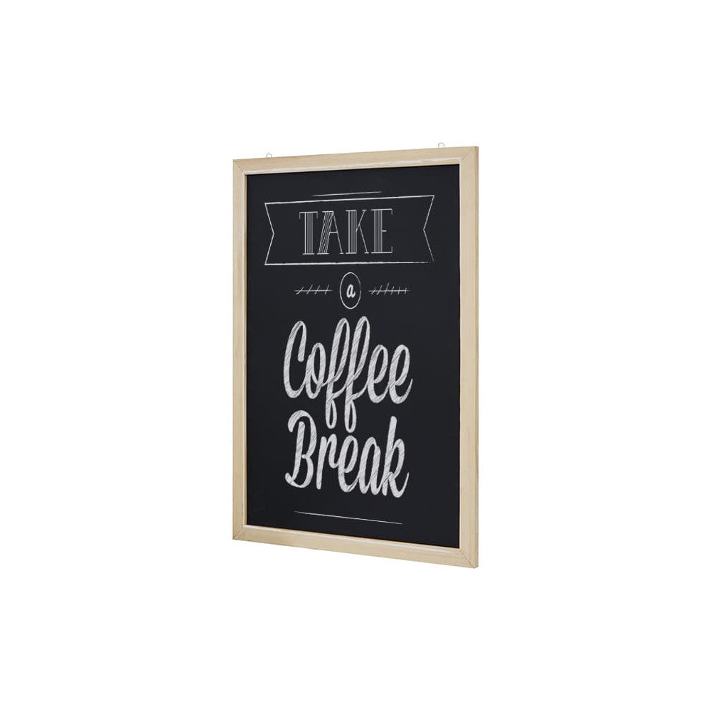 Magnetische Wandkreidetafel mit Holzrahmen – Kreidetafel & Pinnwand