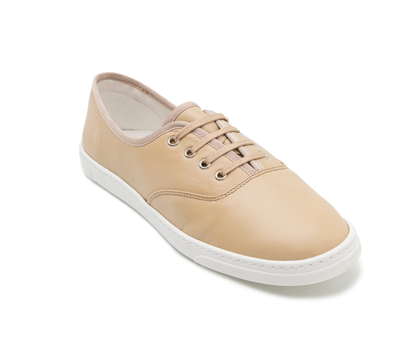 SMOVE Dance Sneakers Beige Leather – Genuine Leather Dance Sneakers