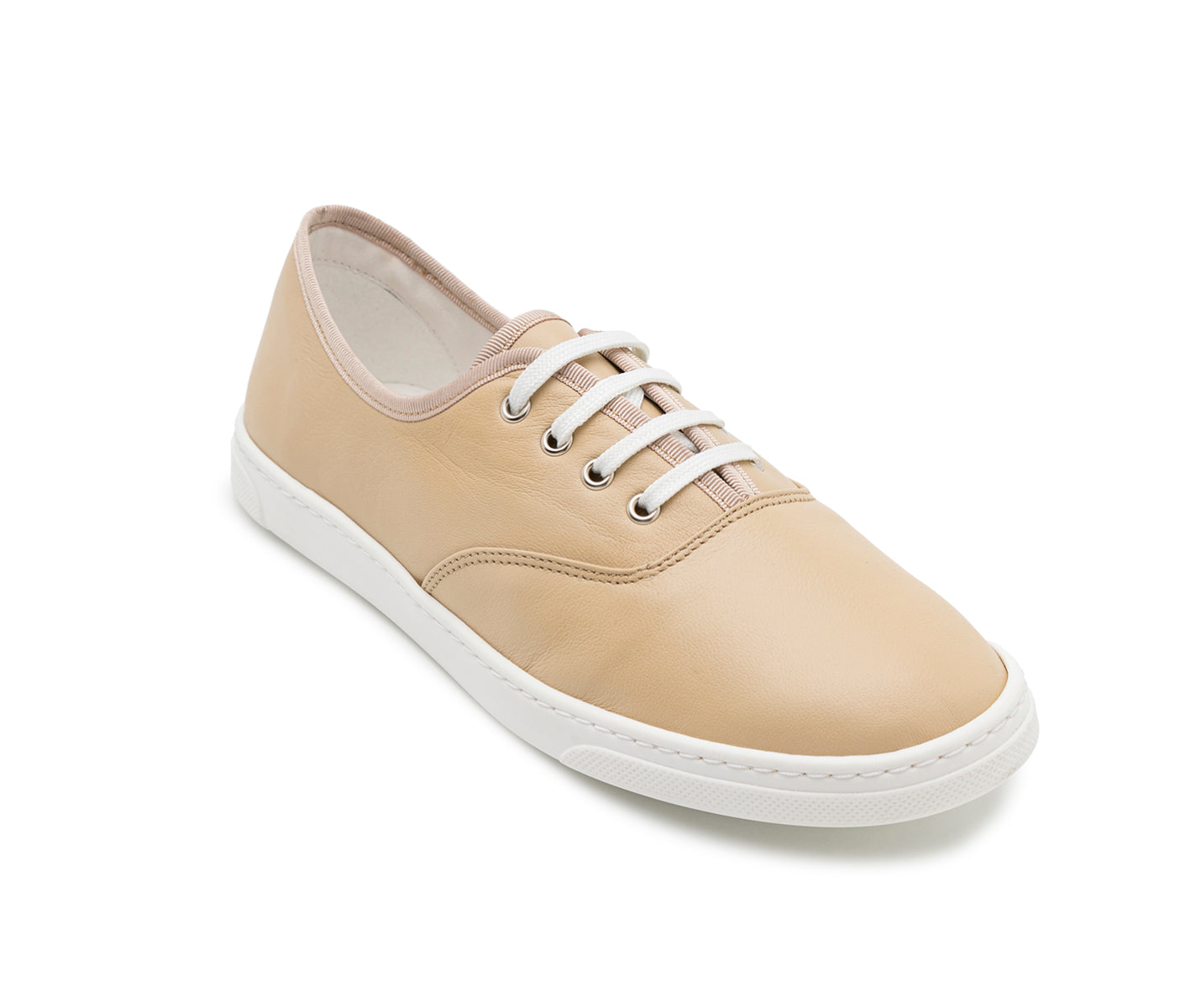 SMOVE Dance Sneakers Beige Leather – Genuine Leather Dance Sneakers